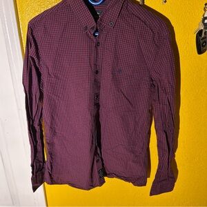 Mavi Red and Blue Casual Button Down Shirt